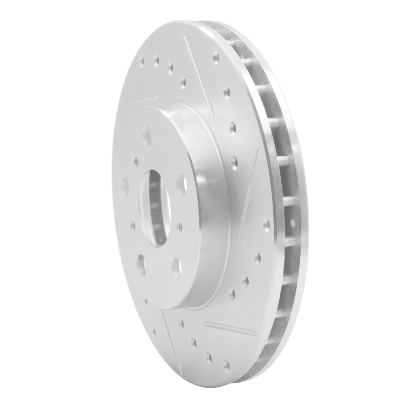 Picture of RNC Brake Rotor - Drill & Slot - R1 88-93 Toyota Celica Front Right Drilled & Slotted Silver Brake Rotor rnc631-76041R