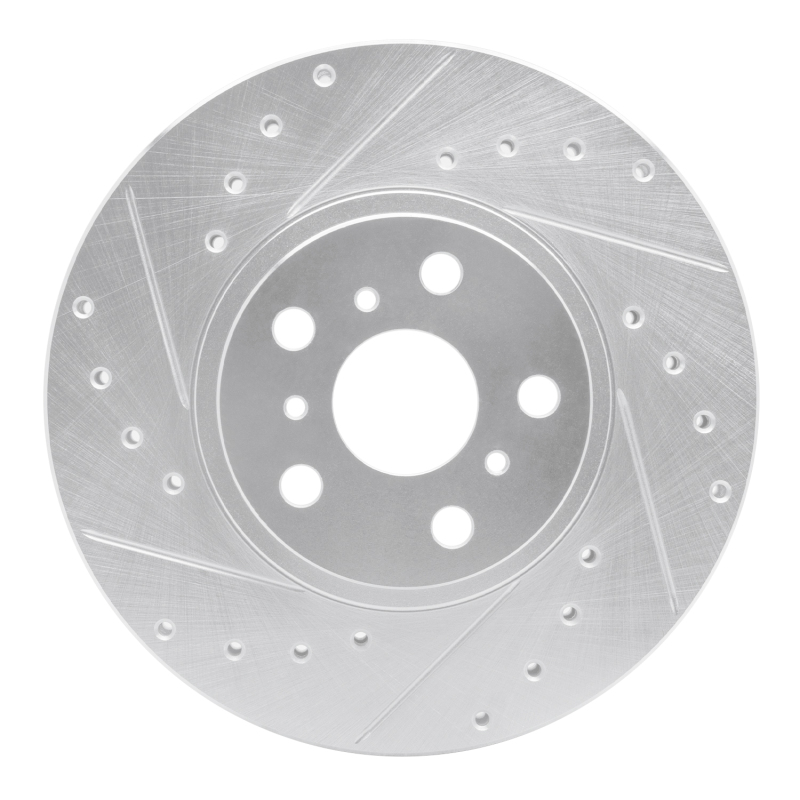 Picture of RNC Brake Rotor - Drill & Slot - R1 90-93 Toyota Celica Front Left Drilled & Slotted Silver Brake Rotor rnc631-76045L
