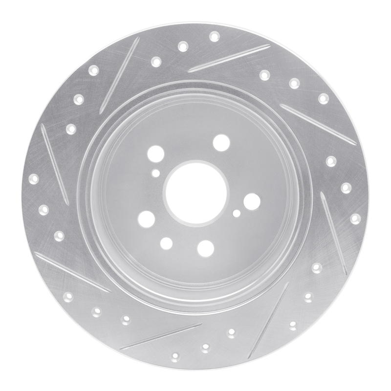 Picture of RNC Brake Rotor - Drill & Slot - R1 90-93 Toyota Celica Rear Right Drilled & Slotted Silver Brake Rotor rnc631-76046R