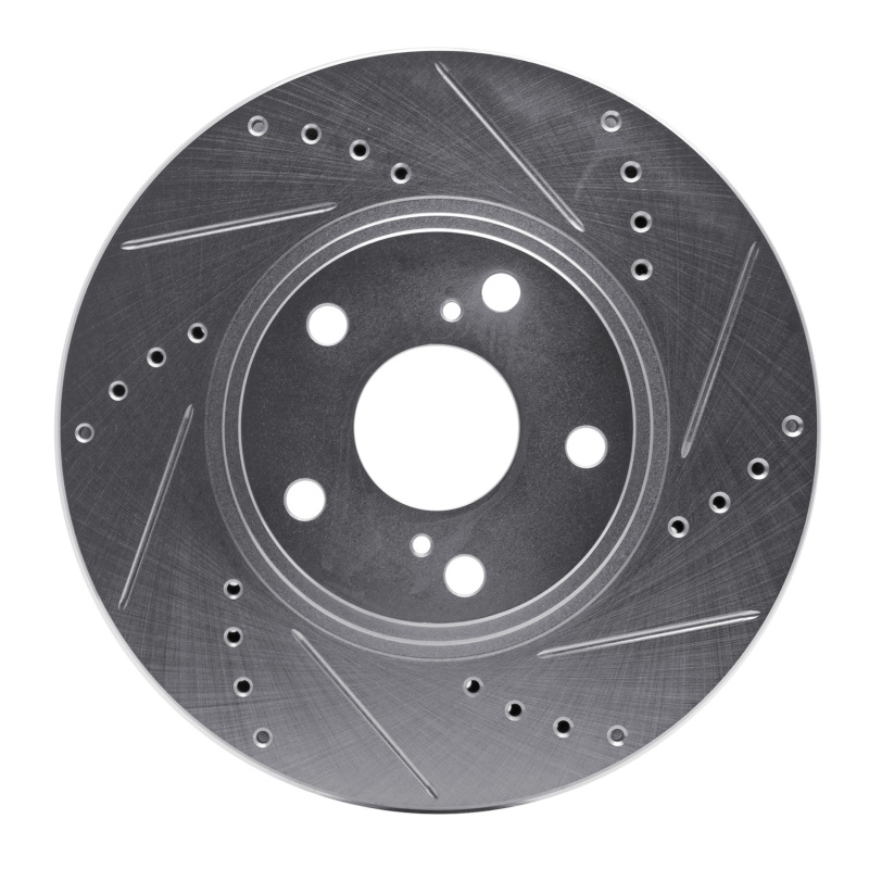 Picture of RNC Brake Rotor - Drill & Slot - R1 99-07 Lexus ES300 Front Right Drilled & Slotted Silver Brake Rotor rnc631-76055R