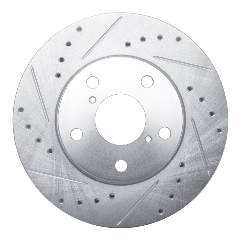 Picture of RNC Brake Rotor - Drill & Slot - R1 92-95 Toyota MR2 Front Left Drilled & Slotted Silver Brake Rotor rnc631-76057L