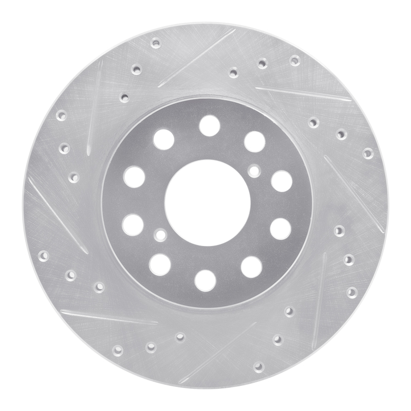 Picture of RNC Brake Rotor - Drill & Slot - R1 92-95 Toyota MR2 Rear Left Drilled & Slotted Silver Brake Rotor rnc631-76058L