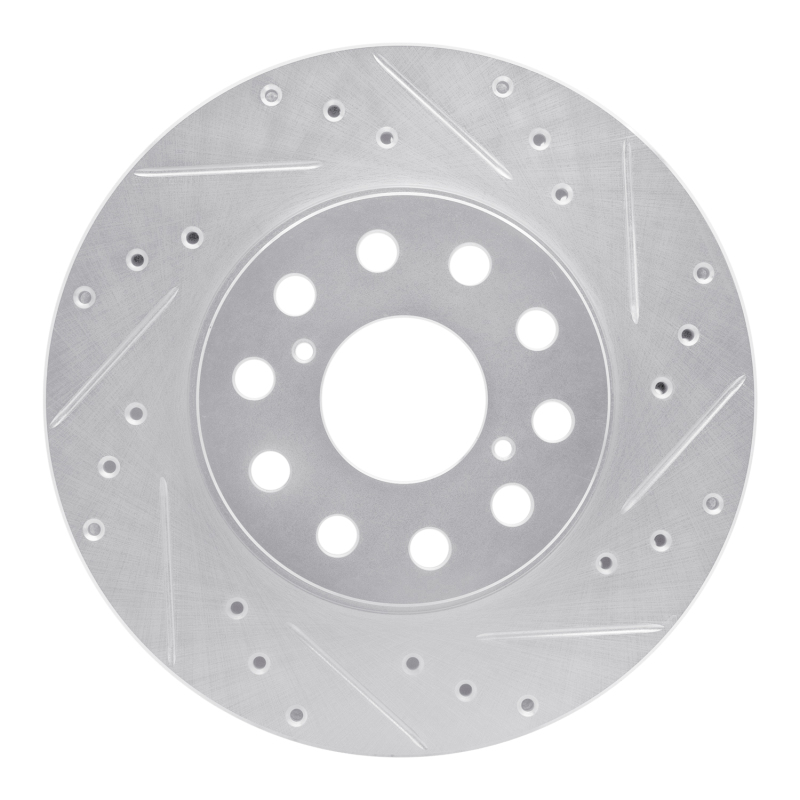 Picture of RNC Brake Rotor - Drill & Slot - R1 92-95 Toyota MR2 Rear Right Drilled & Slotted Silver Brake Rotor rnc631-76058R