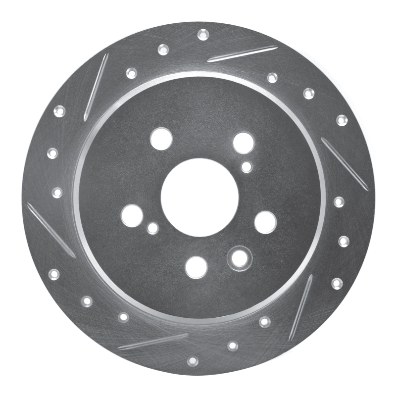Picture of RNC Brake Rotor - Drill & Slot - R1 94-95 Toyota Celica Rear Left Drilled & Slotted Silver Brake Rotor rnc631-76060L
