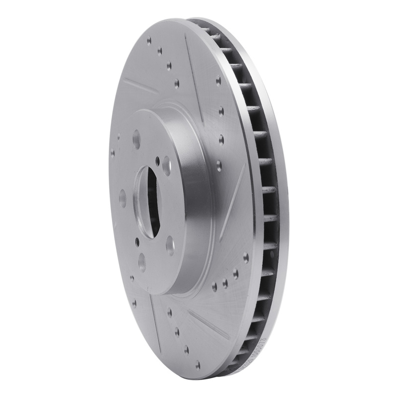 Picture of RNC Brake Rotor - Drill & Slot - R1 94-99 Toyota Celica Front Right Drilled & Slotted Silver Brake Rotor rnc631-76059R