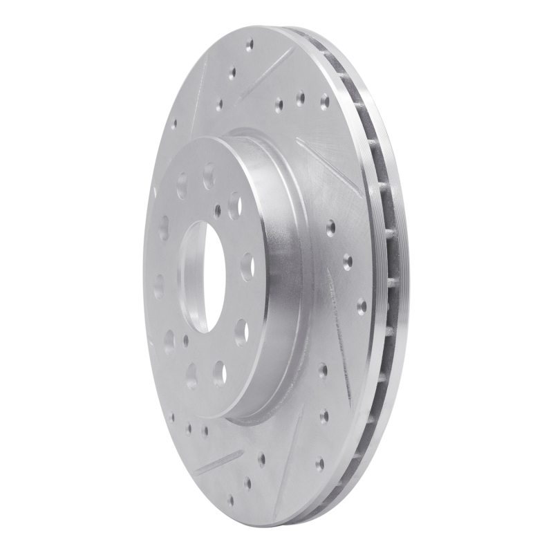 Picture of RNC Brake Rotor - Drill & Slot - R1 92-95 Toyota MR2 Rear Left Drilled & Slotted Silver Brake Rotor rnc631-76058L