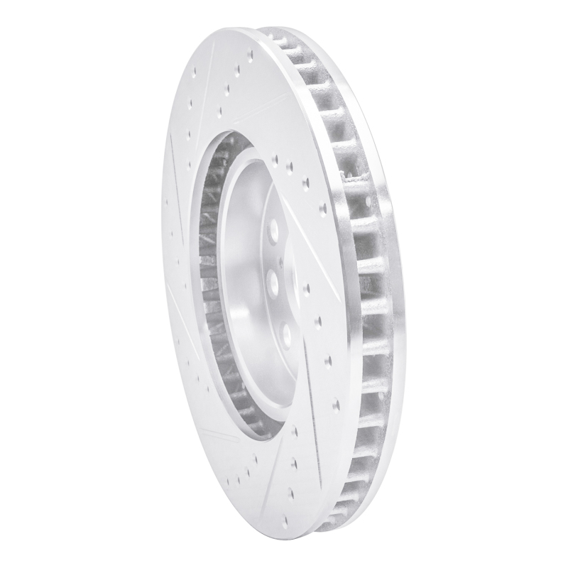 Picture of RNC Brake Rotor - Drill & Slot - R1 93-98 Toyota Supra Front Right Drilled & Slotted Silver Brake Rotor rnc631-76061R
