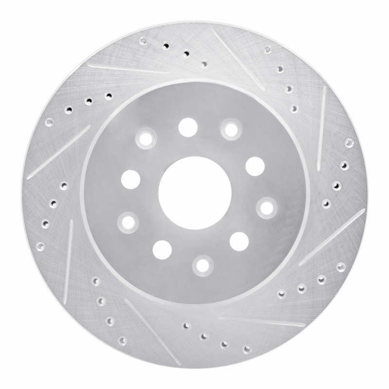Picture of RNC Brake Rotor - Drill & Slot - R1 93-98 Toyota Supra Rear Right Drilled & Slotted Silver Brake Rotor rnc631-76064R