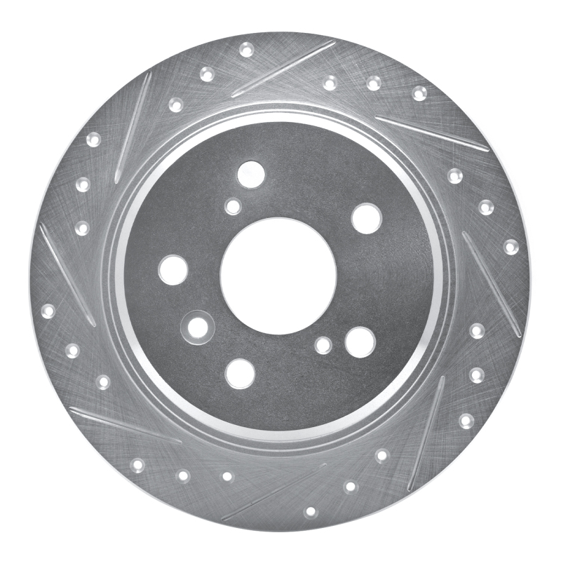 Picture of RNC Brake Rotor - Drill & Slot - R1 95-99 Toyota Avalon Rear Left Drilled & Slotted Silver Brake Rotor rnc631-76065L