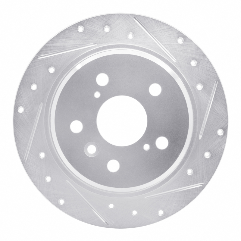 Picture of RNC Brake Rotor - Drill & Slot - R1 95-99 Toyota Avalon Rear Right Drilled & Slotted Silver Brake Rotor rnc631-76065R