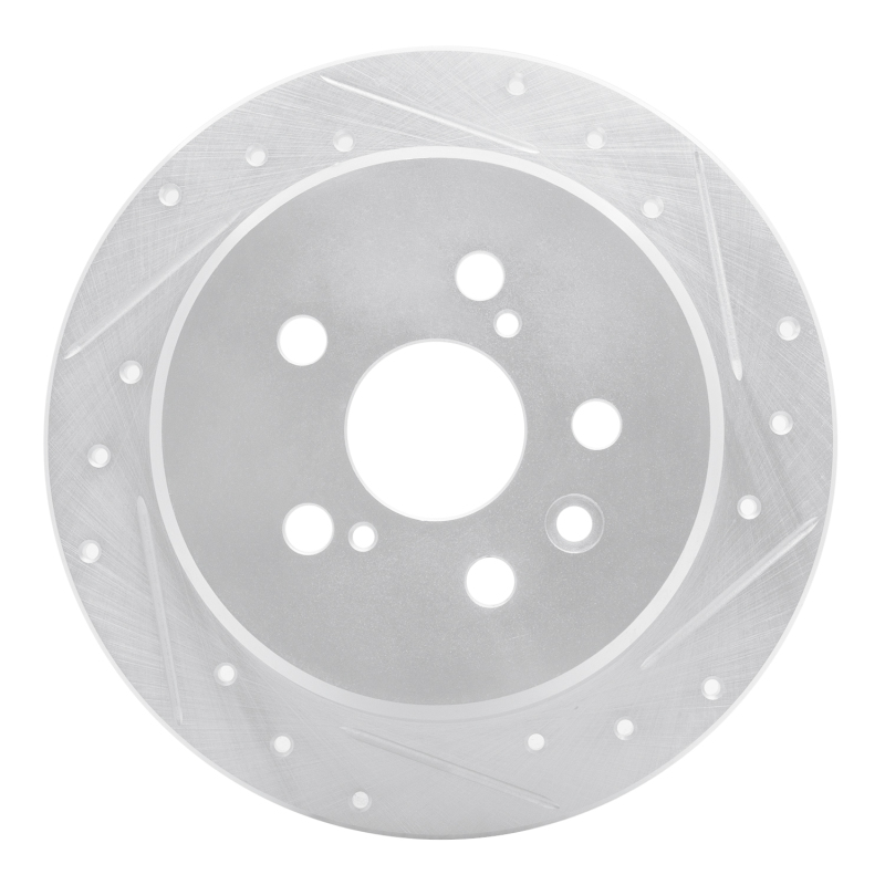 Picture of RNC Brake Rotor - Drill & Slot - R1 96-99 Toyota Celica Rear Right Drilled & Slotted Silver Brake Rotor rnc631-76066R