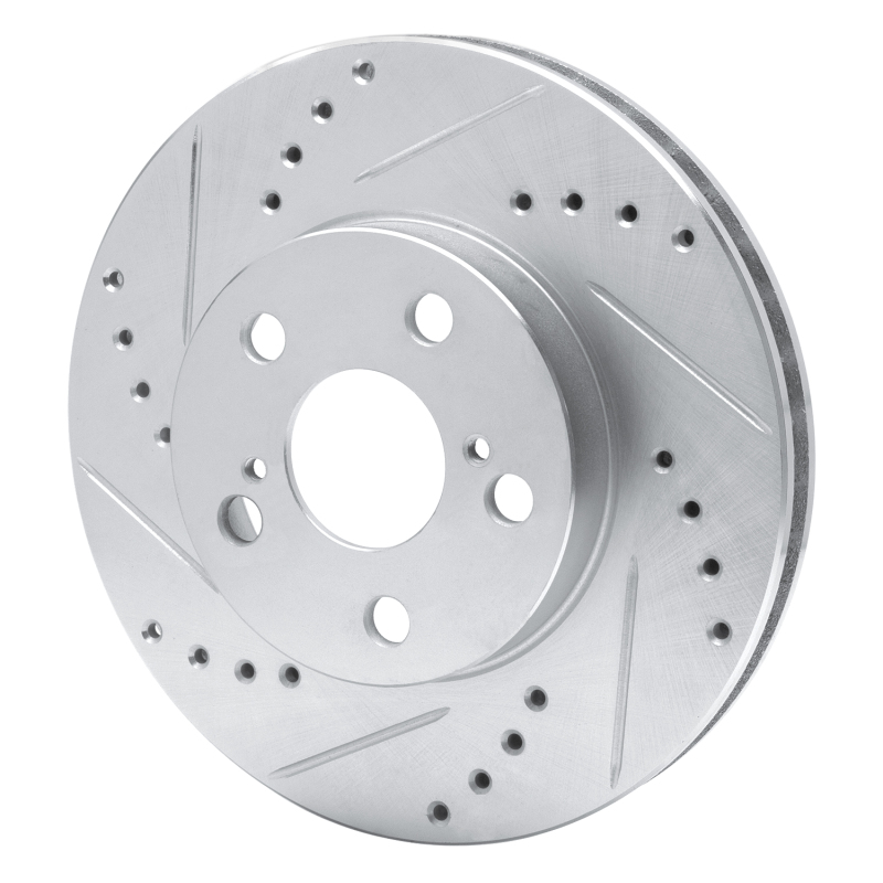 Picture of RNC Brake Rotor - Drill & Slot - R1 94-00 Toyota Celica Front Left Drilled & Slotted Silver Brake Rotor rnc631-76067L