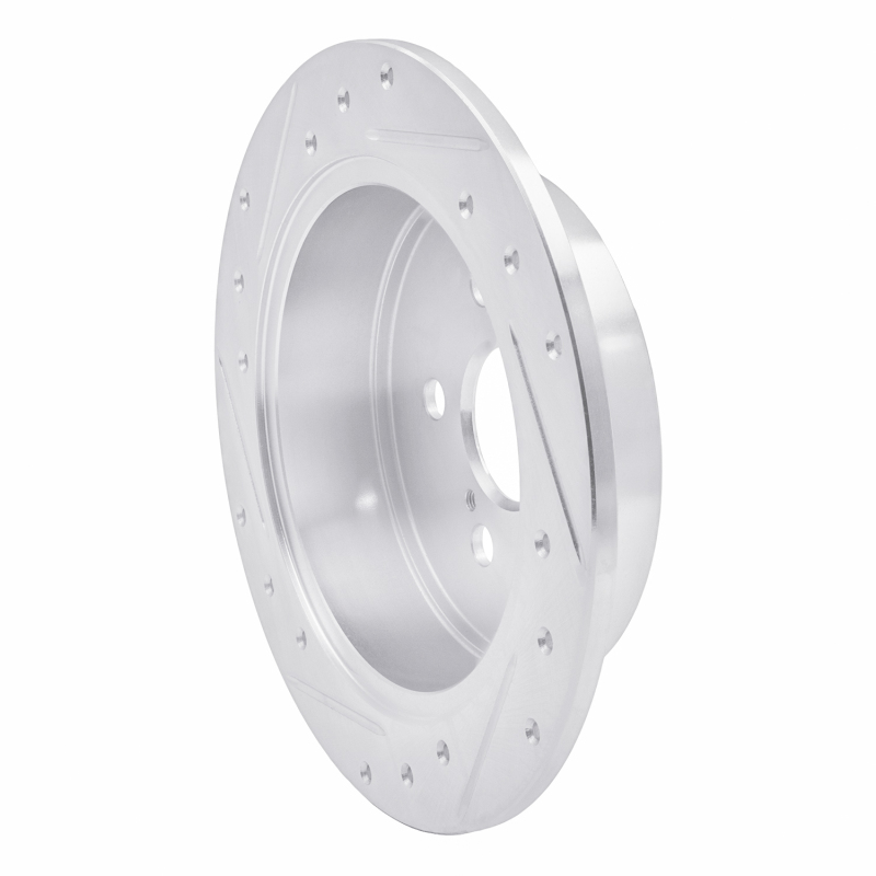 Picture of RNC Brake Rotor - Drill & Slot - R1 00-10 Pontiac Vibe Rear Right Drilled & Slotted Silver Brake Rotor rnc631-76069R