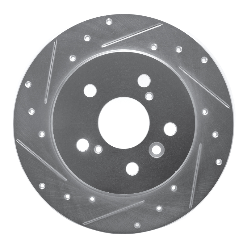 Picture of RNC Brake Rotor - Drill & Slot - R1 00-04 Toyota Avalon Rear Left Drilled & Slotted Silver Brake Rotor rnc631-76071L
