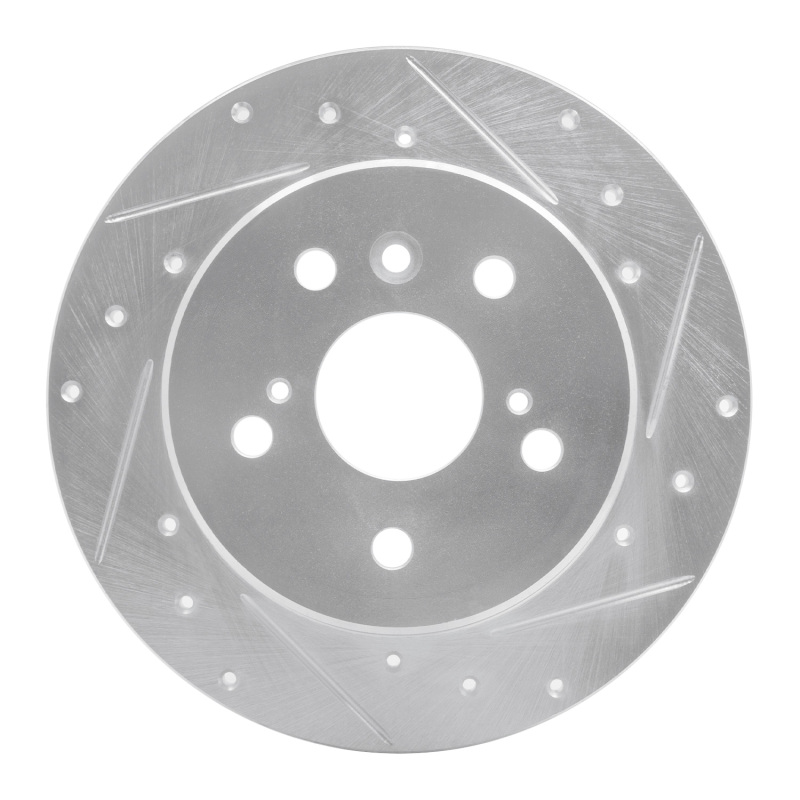 Picture of RNC Brake Rotor - Drill & Slot - R1 00-04 Toyota Avalon Rear Right Drilled & Slotted Silver Brake Rotor rnc631-76071R