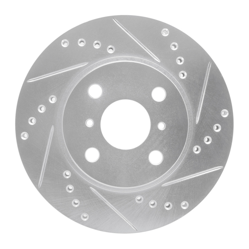 Picture of RNC Brake Rotor - Drill & Slot - R1 01-03 Toyota Prius Front Right Drilled & Slotted Silver Brake Rotor rnc631-76074R
