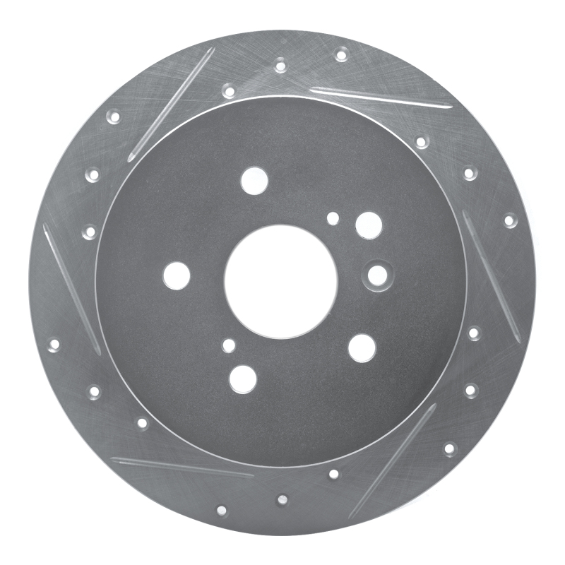 Picture of RNC Brake Rotor - Drill & Slot - R1 09-15 Toyota Venza Rear Left Drilled & Slotted Silver Brake Rotor rnc631-76086L