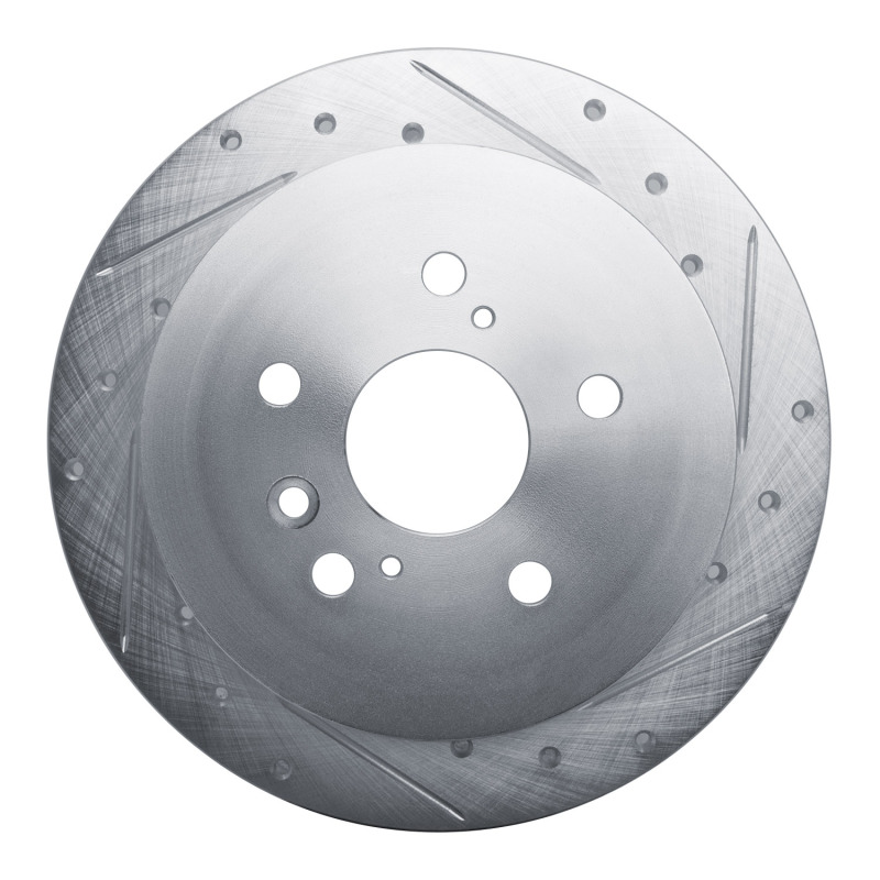 Picture of RNC Brake Rotor - Drill & Slot - R1 09-15 Toyota Venza Rear Right Drilled & Slotted Silver Brake Rotor rnc631-76086R