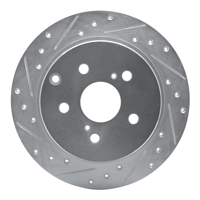 Picture of RNC Brake Rotor - Drill & Slot - R1 12-20 Toyota Mirai Rear Left Drilled & Slotted Silver Brake Rotor rnc631-76089L