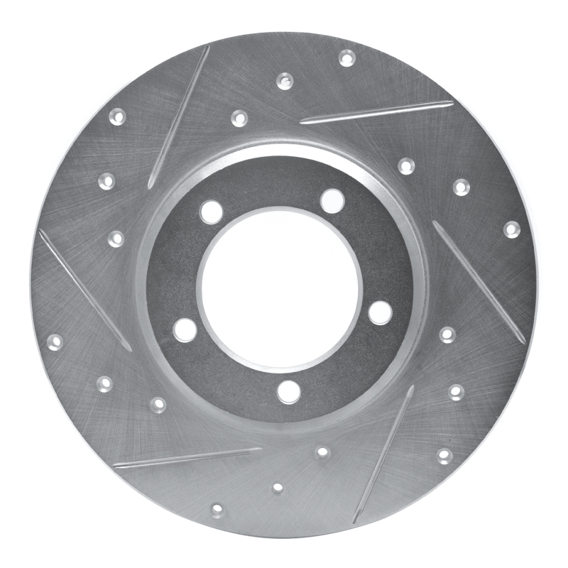 Picture of RNC Brake Rotor - Drill & Slot - R1 75-83 Toyota Pickup Front Left Drilled & Slotted Silver Brake Rotor rnc631-76092L