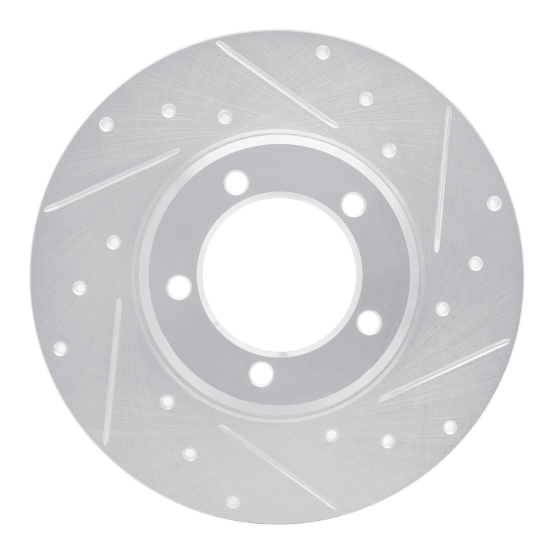 Picture of RNC Brake Rotor - Drill & Slot - R1 75-83 Toyota Pickup Front Right Drilled & Slotted Silver Brake Rotor rnc631-76092R
