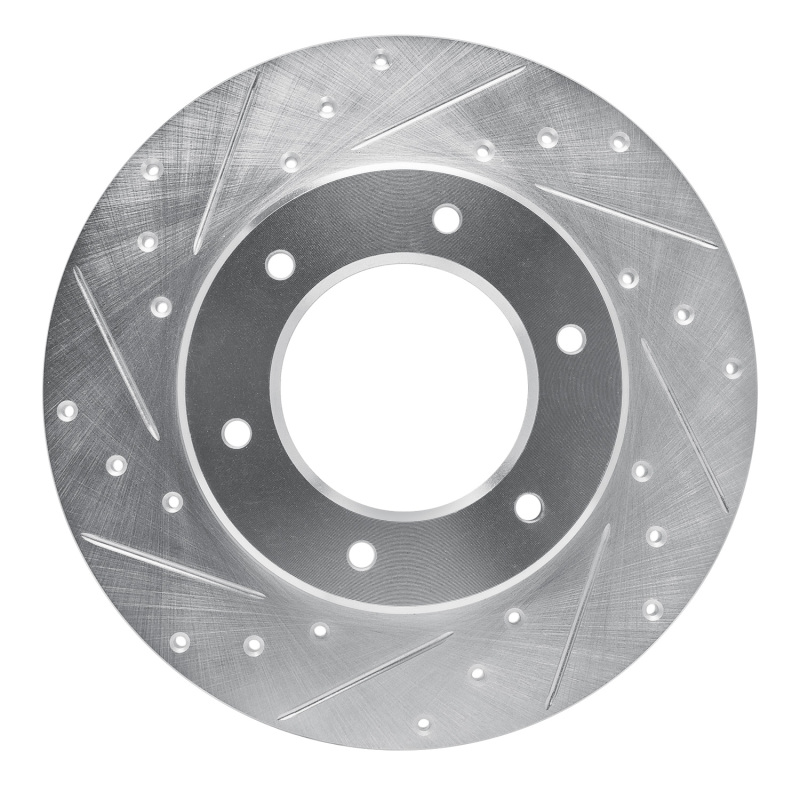 Picture of RNC Brake Rotor - Drill & Slot - R1 79-80 Toyota Pickup Front Left Drilled & Slotted Silver Brake Rotor rnc631-76093L