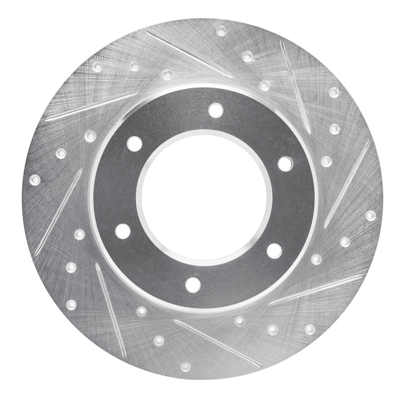 Picture of RNC Brake Rotor - Drill & Slot - R1 79-80 Toyota Pickup Front Right Drilled & Slotted Silver Brake Rotor rnc631-76093R