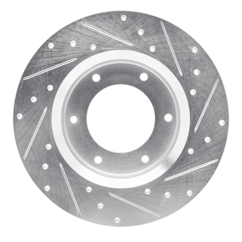 Picture of RNC Brake Rotor - Drill & Slot - R1 79-80 Toyota Pickup Front Left Drilled & Slotted Silver Brake Rotor rnc631-76093L