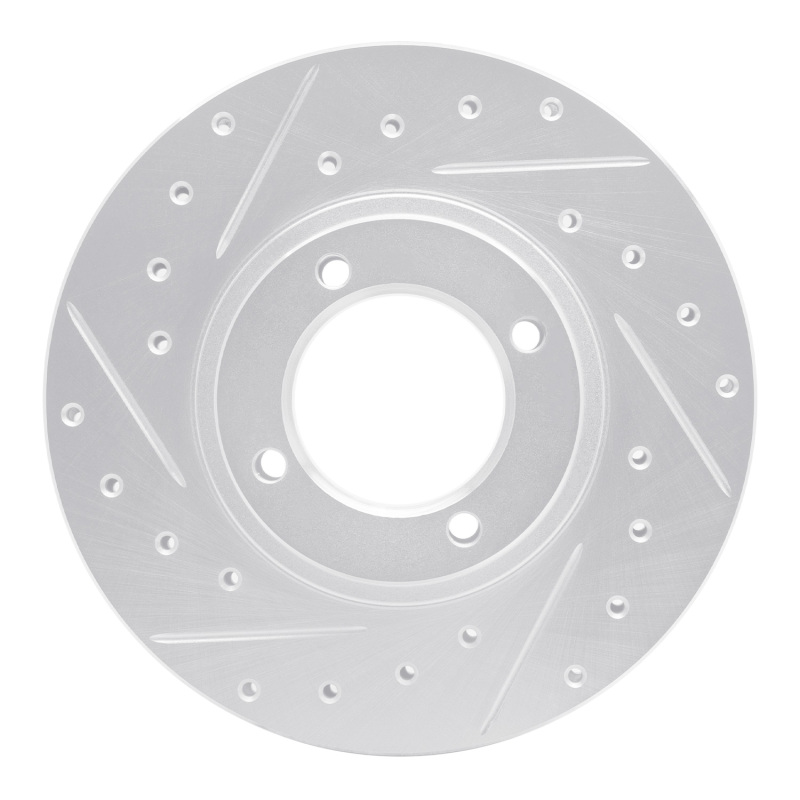 Picture of RNC Brake Rotor - Drill & Slot - R1 86-89 Toyota Van Wagon Front Left Drilled & Slotted Silver Brake Rotor rnc631-76103L