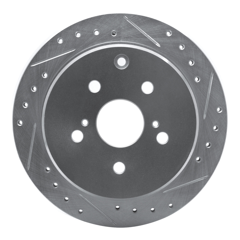 Picture of RNC Brake Rotor - Drill & Slot - R1 86-97 Toyota Previa Rear Right Drilled & Slotted Silver Brake Rotor rnc631-76101R