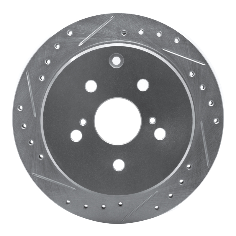 Picture of RNC Brake Rotor - Drill & Slot - R1 86-97 Toyota Previa Rear Left Drilled & Slotted Silver Brake Rotor rnc631-76101L