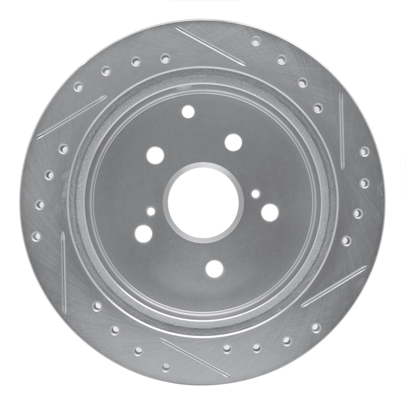 Picture of RNC Brake Rotor - Drill & Slot - R1 86-97 Toyota Previa Rear Left Drilled & Slotted Silver Brake Rotor rnc631-76101L