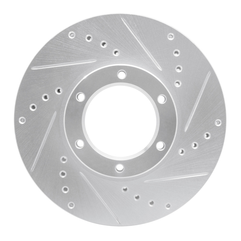 Picture of RNC Brake Rotor - Drill & Slot - R1 89-93 Toyota Pickup Front Right Drilled & Slotted Silver Brake Rotor rnc631-76107R