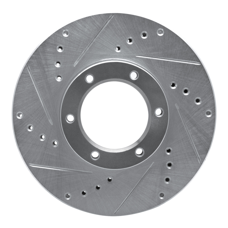 Picture of RNC Brake Rotor - Drill & Slot - R1 89-93 Toyota Pickup Front Left Drilled & Slotted Silver Brake Rotor rnc631-76107L