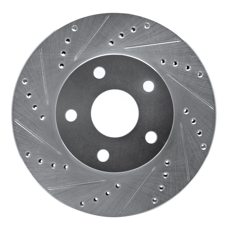 Picture of RNC Brake Rotor - Drill & Slot - R1 91-97 Toyota Previa Front Left Drilled & Slotted Silver Brake Rotor rnc631-76109L