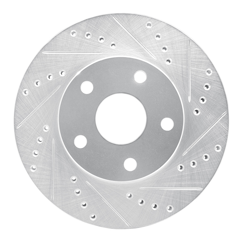 Picture of RNC Brake Rotor - Drill & Slot - R1 91-97 Toyota Previa Front Right Drilled & Slotted Silver Brake Rotor rnc631-76109R