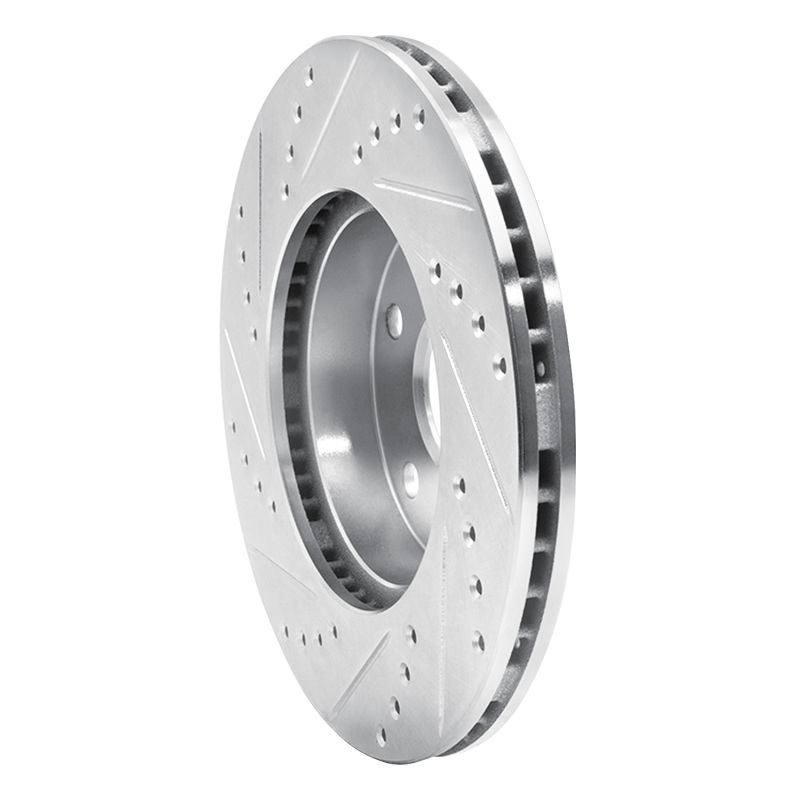 Picture of RNC Brake Rotor - Drill & Slot - R1 91-97 Toyota Previa Front Right Drilled & Slotted Silver Brake Rotor rnc631-76109R