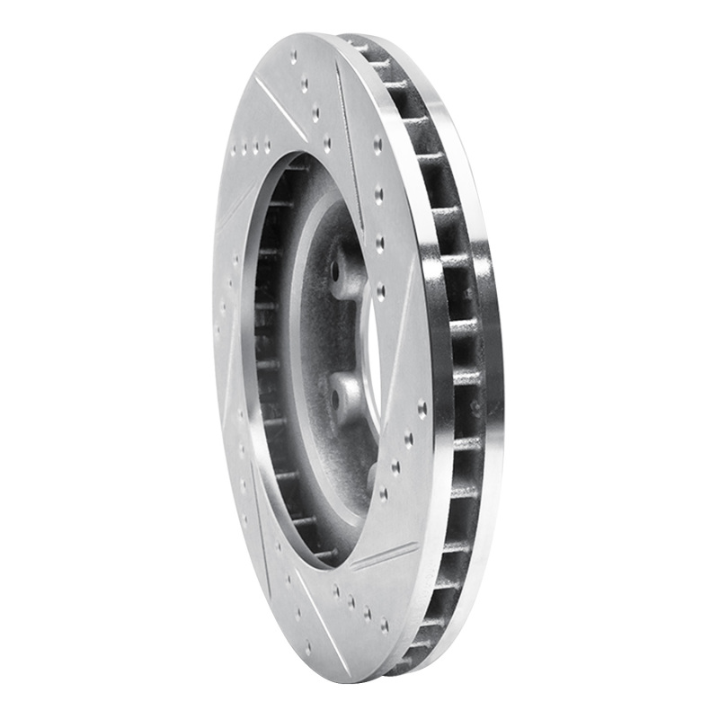 Picture of RNC Brake Rotor - Drill & Slot - R1 90-92 Toyota Land Cruiser Front Left Drilled & Slotted Silver Brake Rotor rnc631-76110L