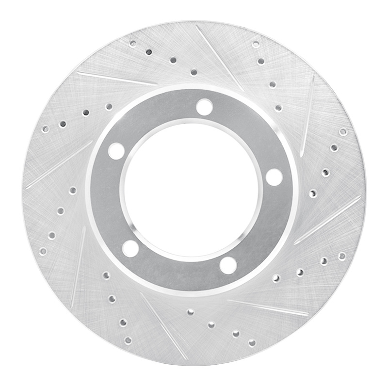 Picture of RNC Brake Rotor - Drill & Slot - R1 98-07 Lexus LX470 Front Right Drilled & Slotted Silver Brake Rotor rnc631-76112R