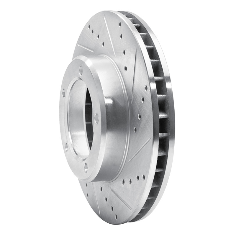 Picture of RNC Brake Rotor - Drill & Slot - R1 98-07 Lexus LX470 Front Right Drilled & Slotted Silver Brake Rotor rnc631-76112R