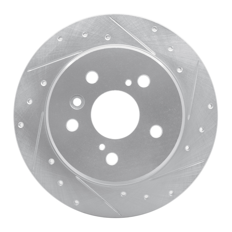 Picture of RNC Brake Rotor - Drill & Slot - R1 99-03 Lexus RX300 Rear Right Drilled & Slotted Silver Brake Rotor rnc631-76114R