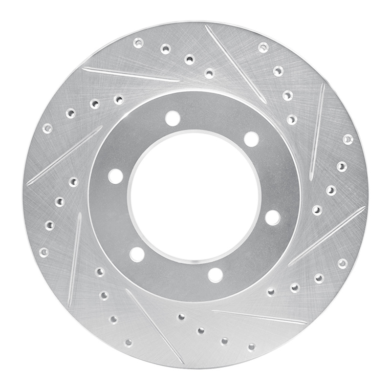 Picture of RNC Brake Rotor - Drill & Slot - R1 91-98 Toyota 4Runner Front Right Drilled & Slotted Silver Brake Rotor rnc631-76115R