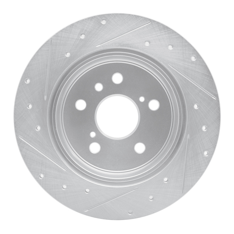 Picture of RNC Brake Rotor - Drill & Slot - R1 99-03 Lexus RX300 Rear Right Drilled & Slotted Silver Brake Rotor rnc631-76114R