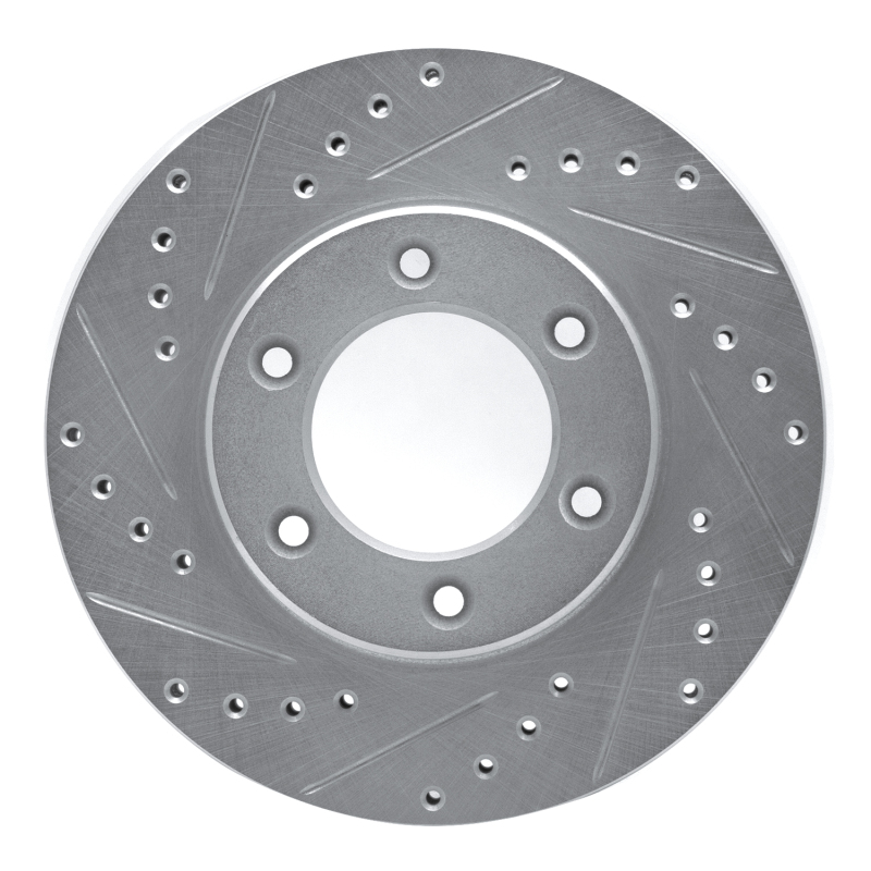 Picture of RNC Brake Rotor - Drill & Slot - R1 93-98 Toyota T100 Front Left Drilled & Slotted Silver Brake Rotor rnc631-76118L