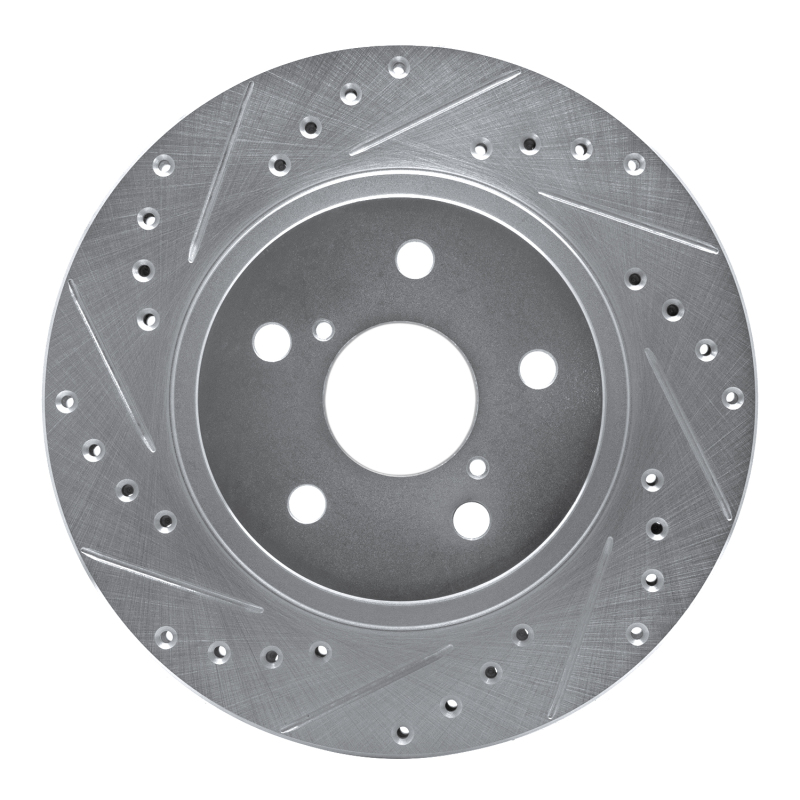 Picture of RNC Brake Rotor - Drill & Slot - R1 96-03 Toyota RAV4 Front Left Drilled & Slotted Silver Brake Rotor rnc631-76122L