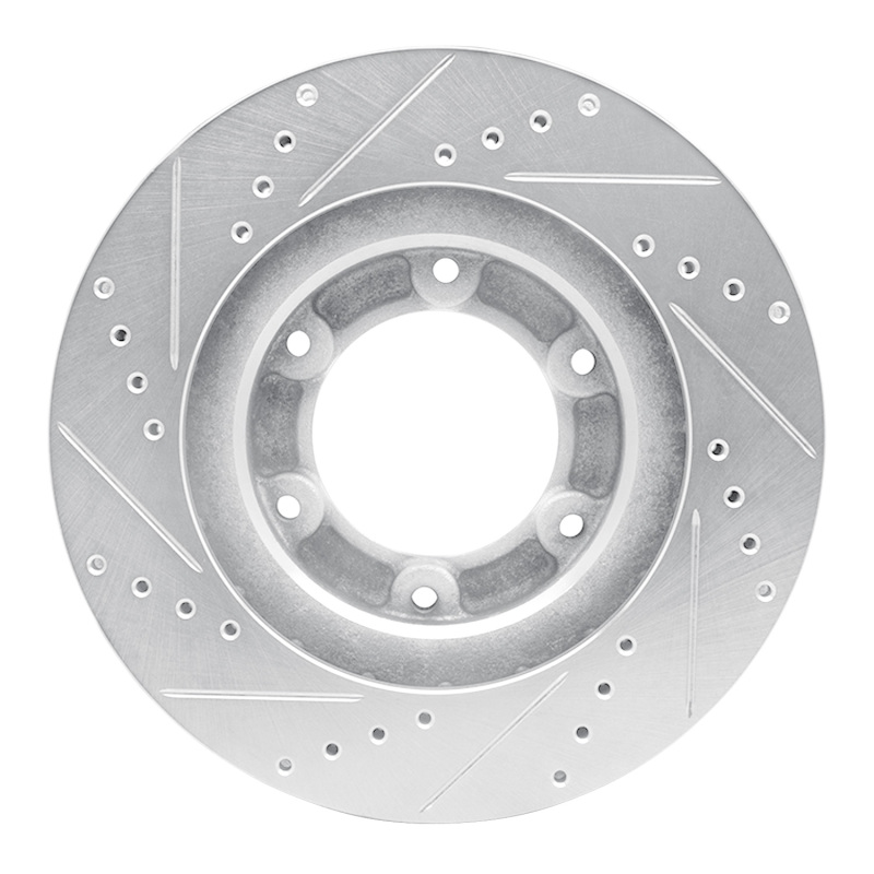 Picture of RNC Brake Rotor - Drill & Slot - R1 93-97 Lexus LX450 Front Right Drilled & Slotted Silver Brake Rotor rnc631-76116R