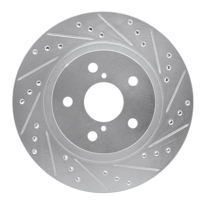 Picture of RNC Brake Rotor - Drill & Slot - R1 96-03 Toyota RAV4 Front Right Drilled & Slotted Silver Brake Rotor rnc631-76122R