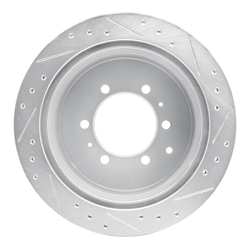 Picture of RNC Brake Rotor - Drill & Slot - R1 93-97 Lexus LX450 Rear Left Drilled & Slotted Silver Brake Rotor rnc631-76117L
