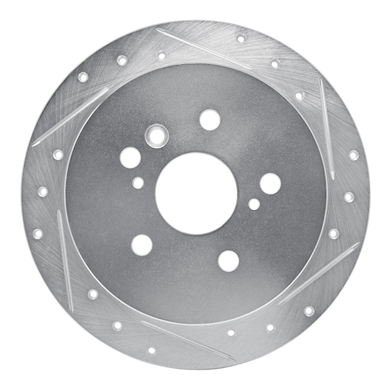 Picture of RNC Brake Rotor - Drill & Slot - R1 04-09 Lexus RX350 Rear Right Drilled & Slotted Silver Brake Rotor rnc631-76130R