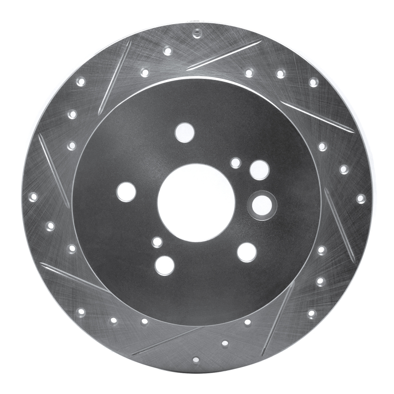 Picture of RNC Brake Rotor - Drill & Slot - R1 04-05 Toyota RAV4 Rear Left Drilled & Slotted Silver Brake Rotor rnc631-76132L